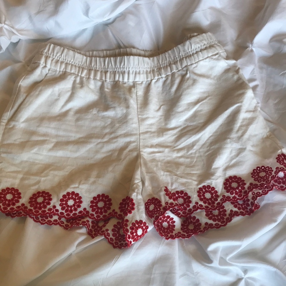 J crew eyelet shorts